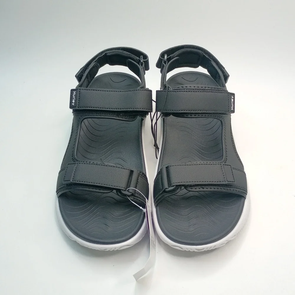 Hurley Oceanside Sandals Men Size 11 Black Synthetic Strappy Sport 1961927